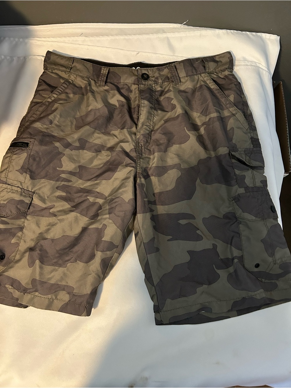 Denali Men's Camo Cargo Shorts - Olive Green